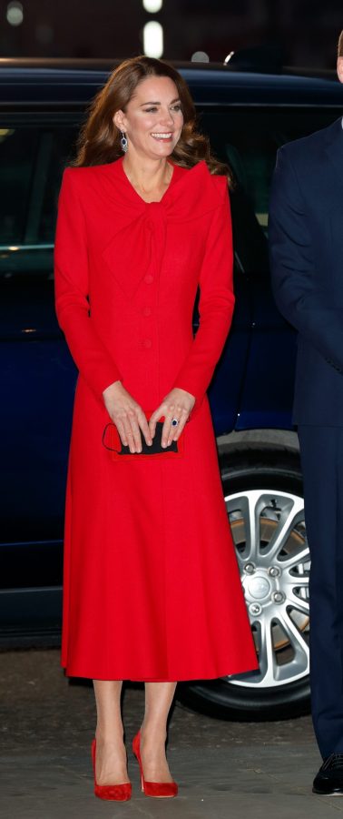 英国王妃Kate Middleton红裙红高根质感肉丝（第1张/共7张）