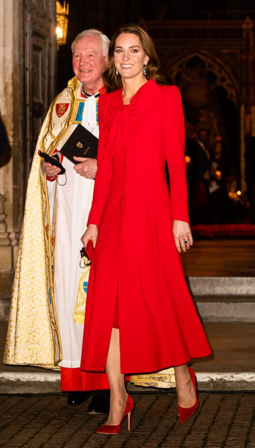 英国王妃Kate Middleton红裙红高根质感肉丝（第3张/共7张）