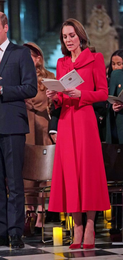 英国王妃Kate Middleton红裙红高根质感肉丝（第6张/共7张）
