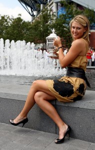 俄国网球大美女Maria Sharapova莎拉波娃高跟长腿领奖