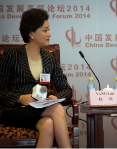 杨澜肉丝高跟对话国际货币基金组织总裁拉加德