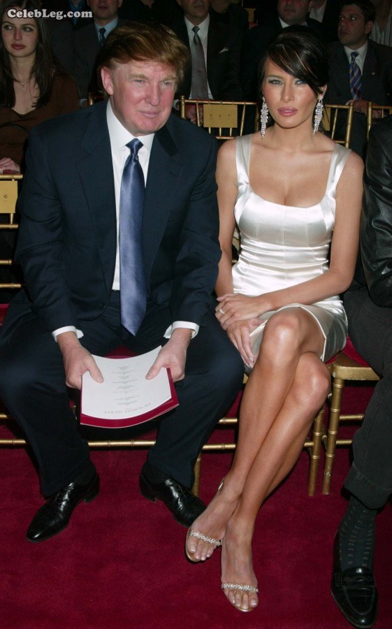 美总统川普和他老婆Melania Trump凉鞋高跟（第1张/共1张）