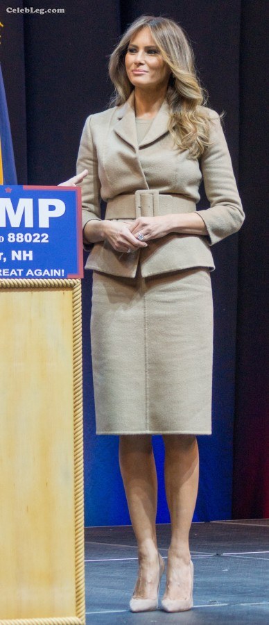 高清拍摄Melania Trump梅拉尼娅·特朗普爆青筋的玉足(1/2)