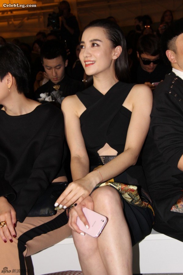 大气的美女宋佳美腿交叉坐姿前排看秀(19/32)