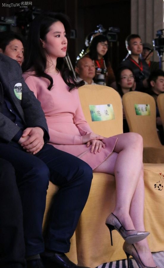 刘亦菲脚穿细高跟鞋美腿闪着白光(6/12)