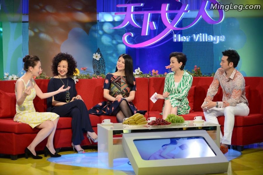 李湘做客杨澜节目都穿丝了不过露的太少(3/5)