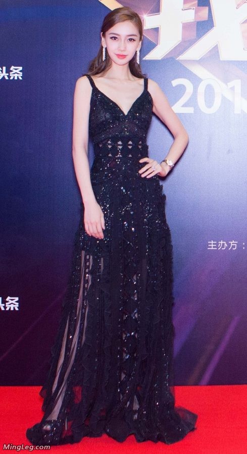 Angelababy长裙优雅请多向小璐学习(2/12)