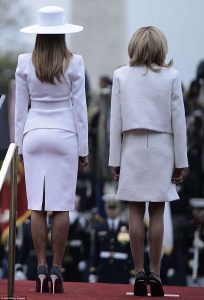 美国总统老婆Melania Trump法国总统老婆Brigitte Macron