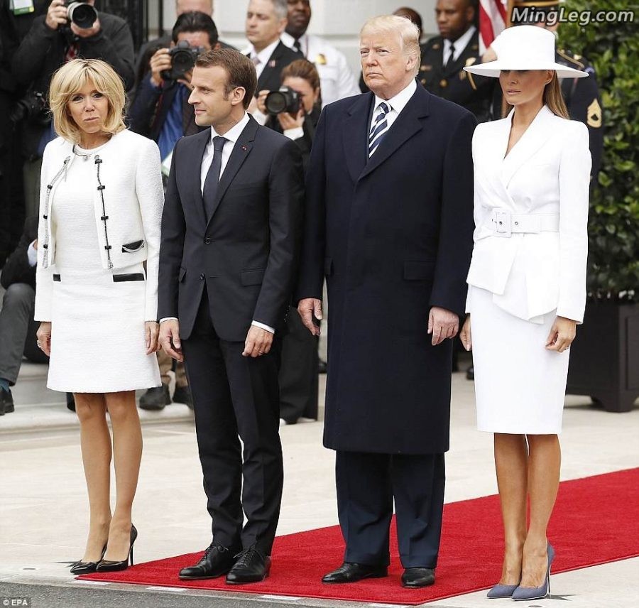 美国总统老婆Melania Trump法国总统老婆Brigitte Macron(7/14)