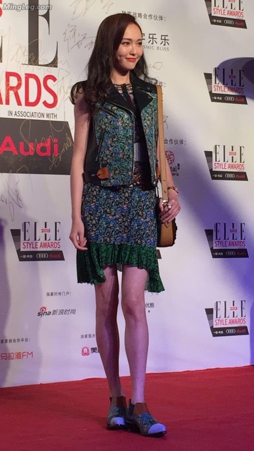 Tiffany Tang's red carpet chopstick legs are missing a pair of sexy high heels(4/4)