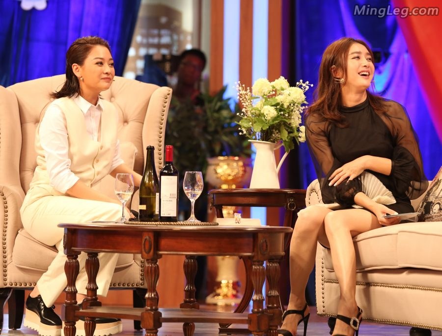 Qin Lan's beautiful legs in high heels under the table when recording a program(23/27)