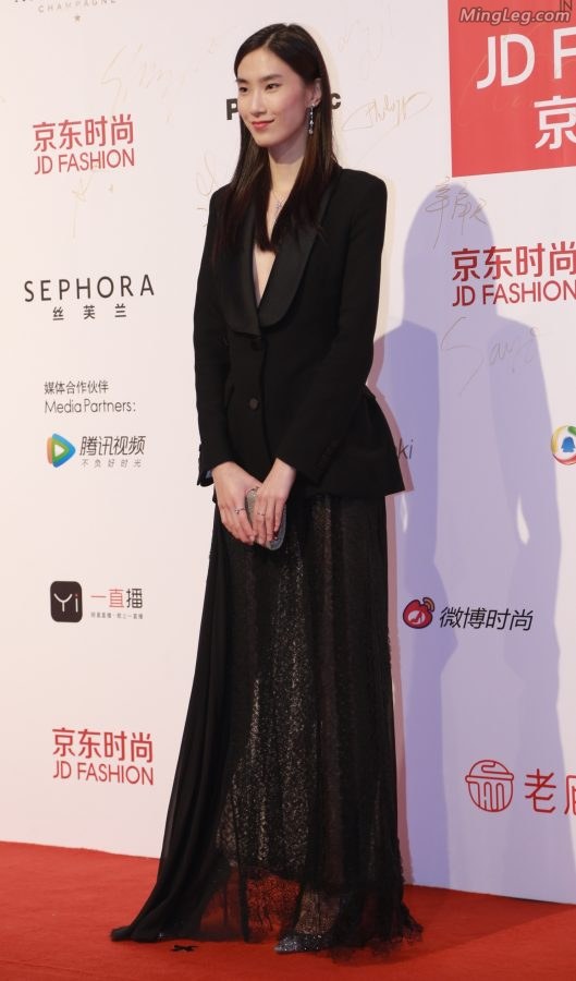 模特薛冬琪红毯上若隐若现的美腿(2/5)