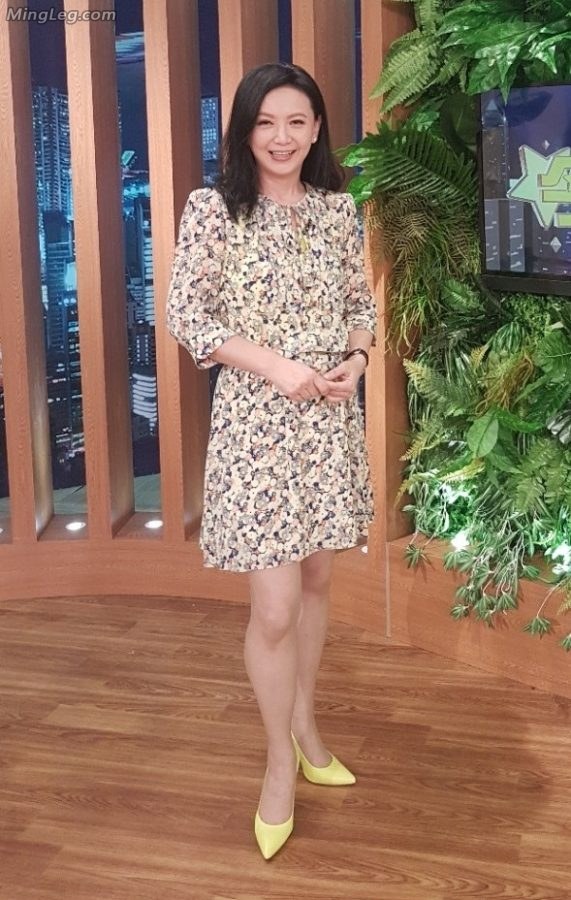 熟女曾华倩脚踩尖头高跟主持节目(1/9)