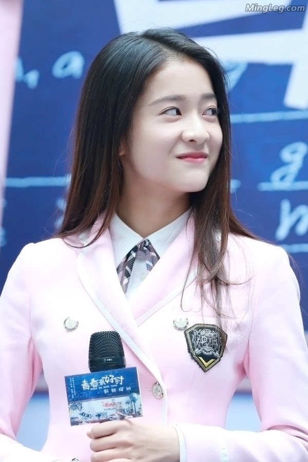 Pink student girl Zhang Xueying in school uniform cotton socks(2/8)