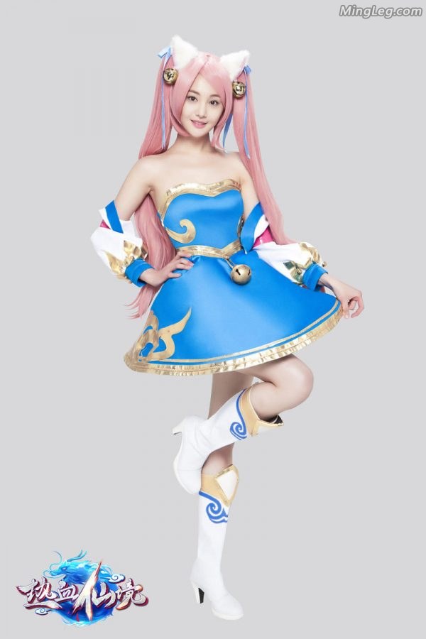 少女精灵郑爽代言手游短裙白靴卡哇伊(1/5)