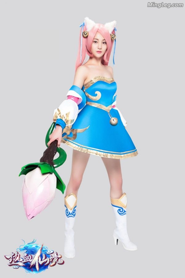 少女精灵郑爽代言手游短裙白靴卡哇伊(2/5)