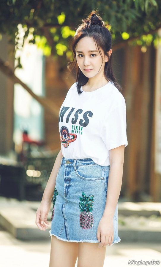 清新甜美的小女森海陆牛仔裙笔直美腿(5/6)
