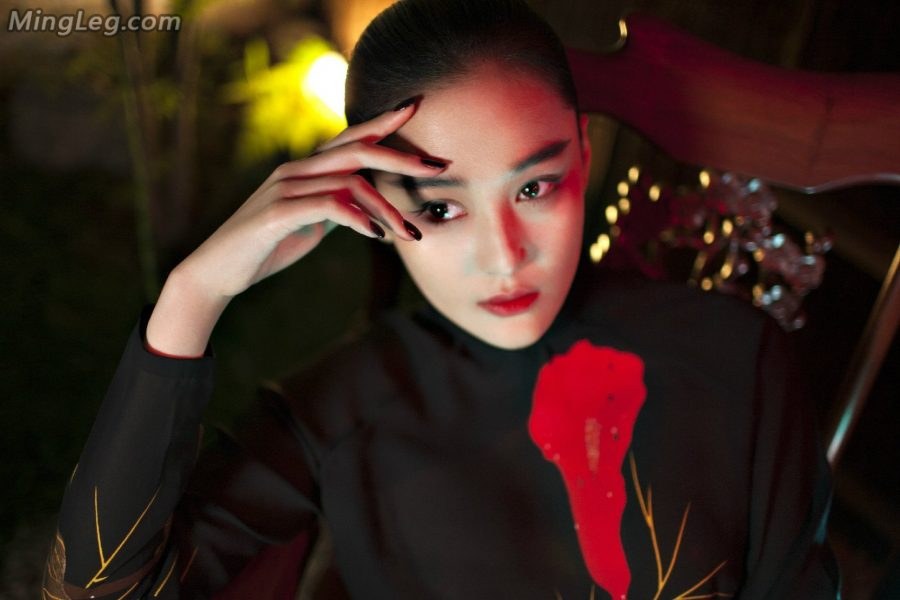 诗意中国风写真张馨予性感旗袍露修长美腿(9/9)