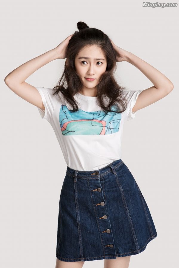 邻家女孩汤梦佳牛仔裤和牛仔裙(7/8)