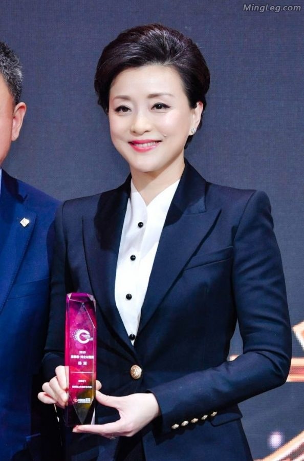 杨澜穿开叉裙露肉丝腿领奖(2/2)