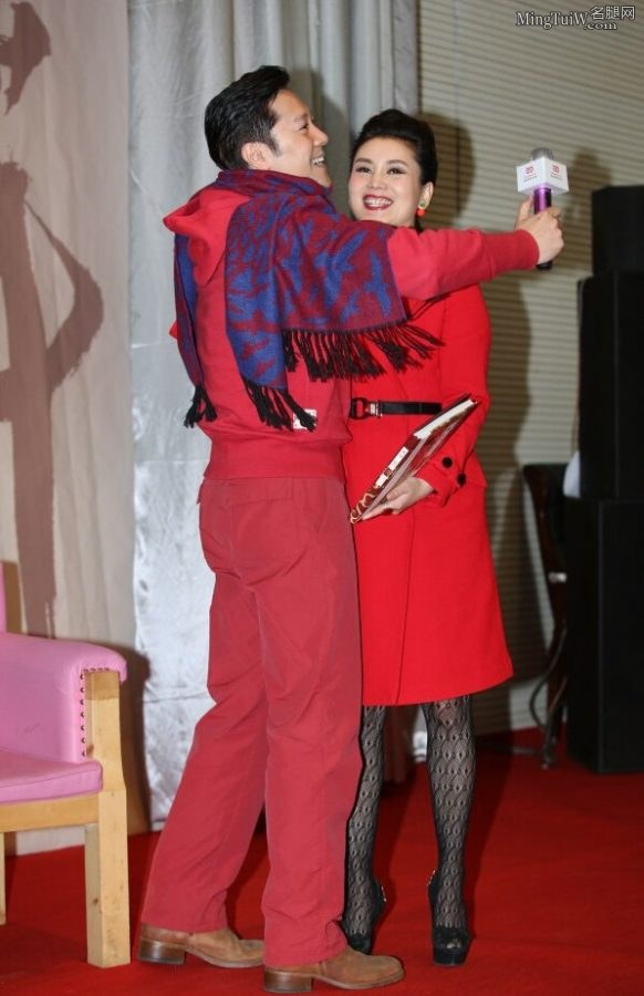 朱军老婆谭梅穿上了黑色丝网袜(4/6)