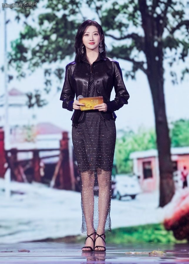 景甜妹子穿半透明长裙凉高跟秀美足出席颁奖礼(11/11)