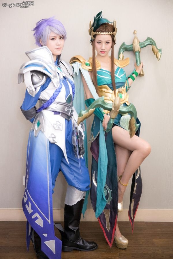 倪虹洁cosplay《王者荣耀》虞姬肉丝高跟长腿(3/3)