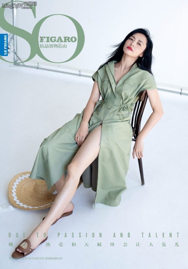 姚晨展示华丽玉腿登上杂志封面(1/2)