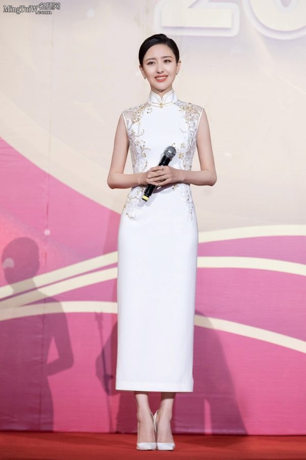旗袍美女佟丽娅登台说相声古典美与现代美的结合体(1/5)