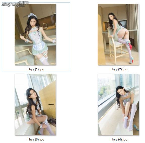 美少女洪一诺可爱白色丝袜高跟[合成](1/5)