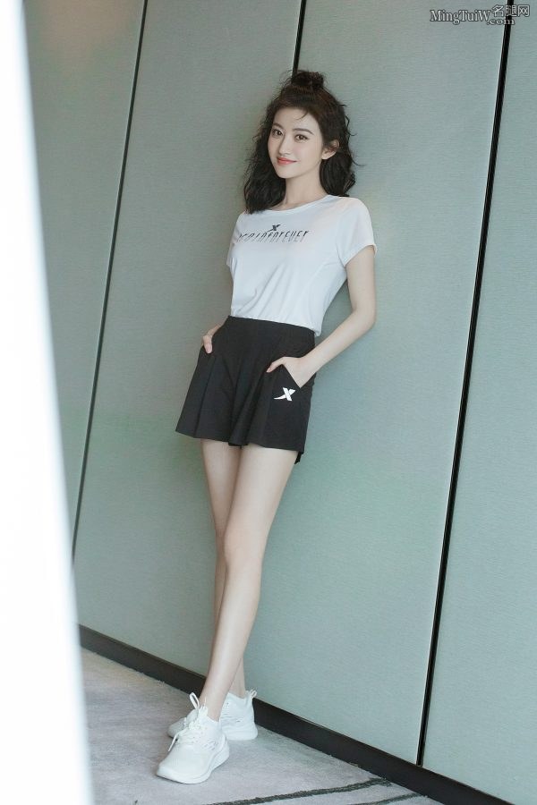 今日份运动美少女景甜看到她心情都变好了(2/12)