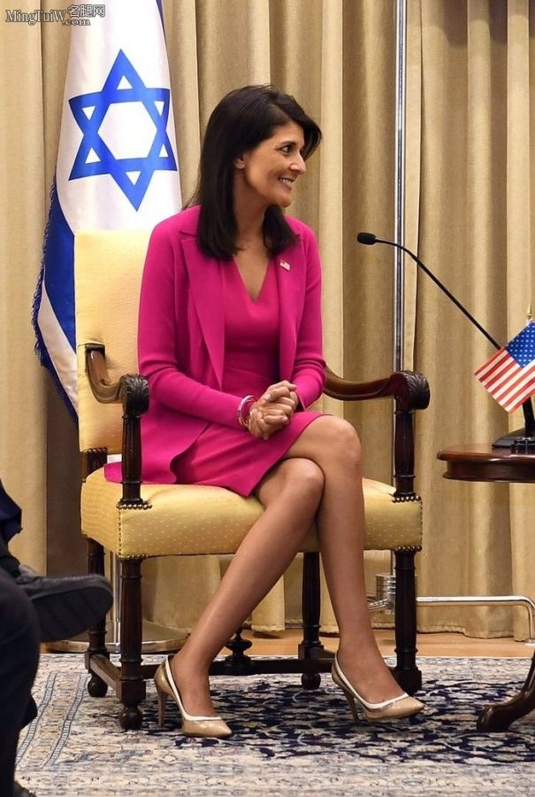 美国常驻联合国代表Nikki Haley高跟职业装（第3张/共6张）