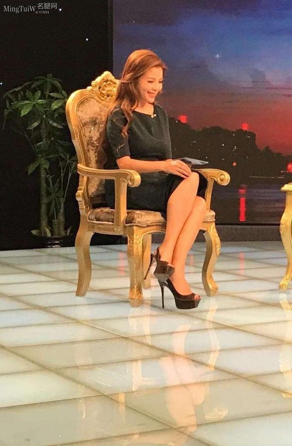 朱迅采访企业家现场秀出她的各种高跟鞋(4/63)