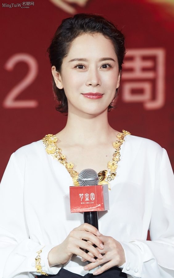 海清开叉长裙尖头高跟鞋简约优雅(4/5)