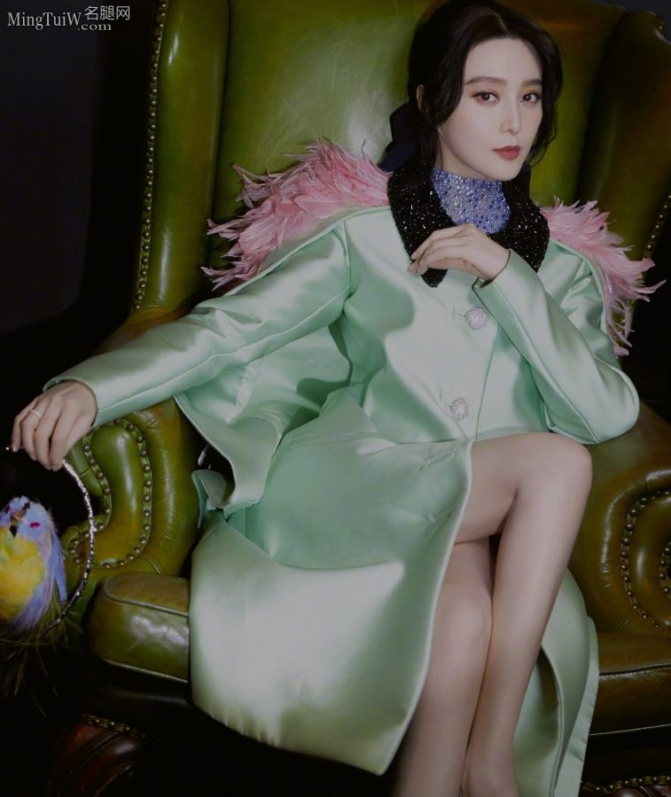 美艳魅惑的女星范冰冰脚踩银色细高跟鞋(5/10)