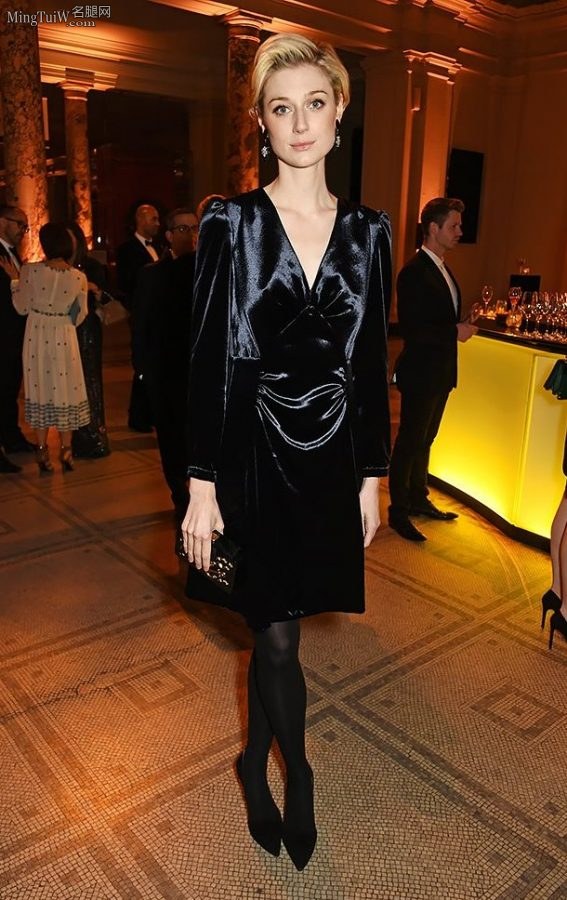 Black pantyhose high heels by Elizabeth Debicki, the heroine of the movie "Creed" 190(3/5)
