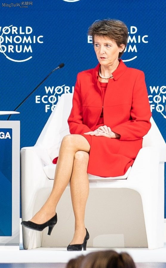 瑞士前副总统Simonetta Sommaruga在世界经济论坛（第4张/共4张）