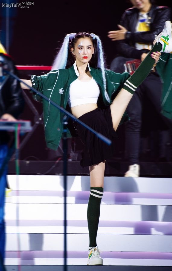 银发叛逆少女风黄圣依球袜运动鞋高抬腿(1/4)
