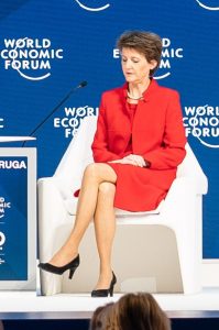 瑞士前副总统Simonetta Sommaruga在世界经济论坛