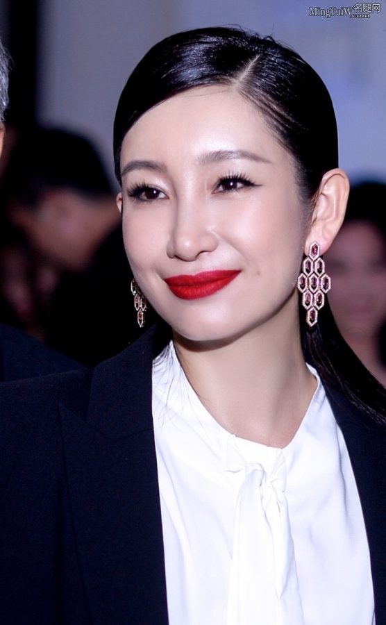 秦海璐西服套装高跟鞋女强人造型红唇迷人(5/7)