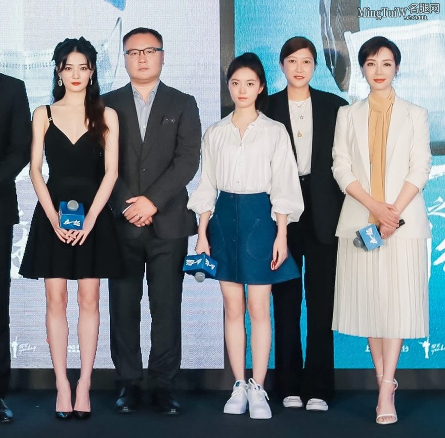 女星徐璐穿低胸小黑裙美腿修长(4/8)