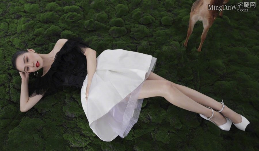 《时尚芭莎》刘诗诗躺在草地上秀高跟美腿（第1张/共2张）