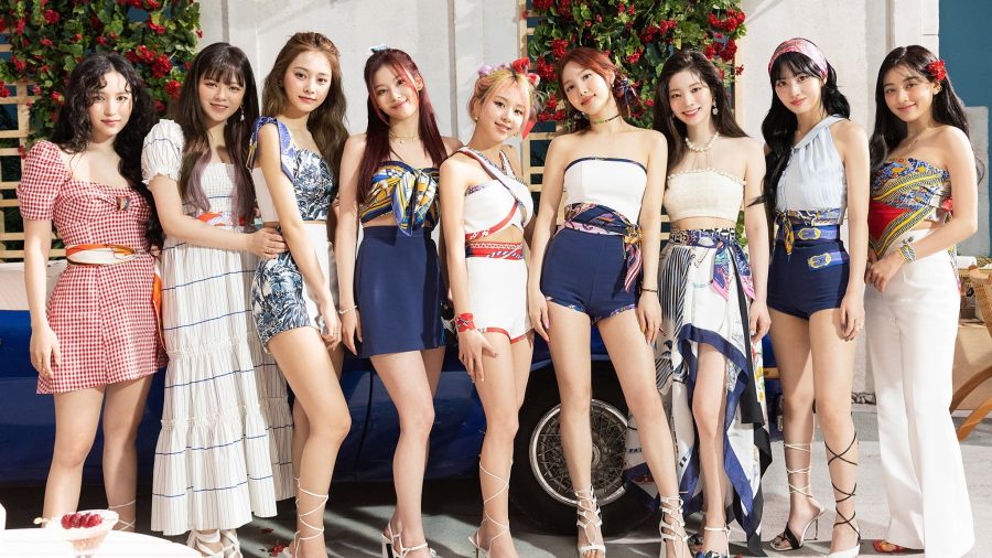 韩国女子组合TWICE众小姐姐们美腿凉高跟宣传专辑《Taste of love》（第9张/共11张）
