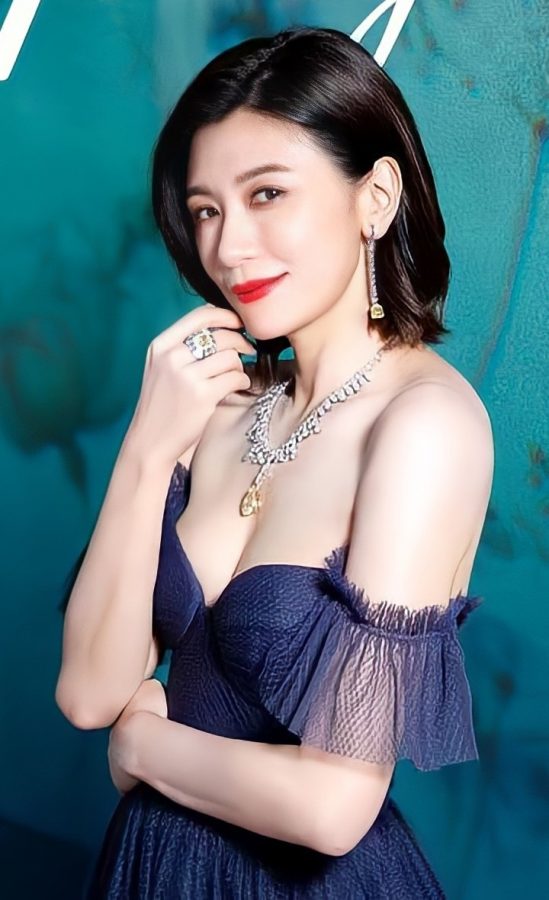 成熟女明星贾静雯穿低胸礼服秀车大灯(4/10)