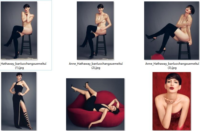 Anne Hathaway took a photo with her plump thighs, showing off her perfect figure(1/10)