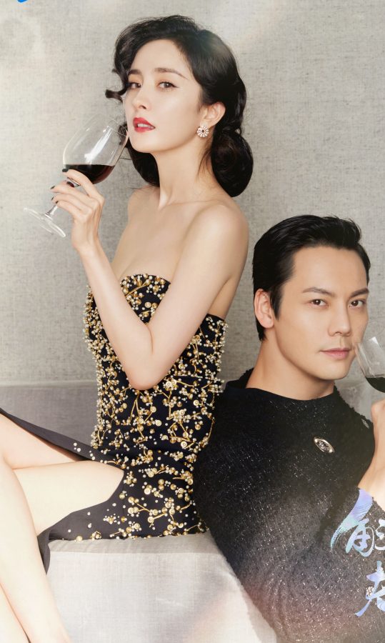 杨幂复古成熟发型身穿开衩裙美腿踩12厘米凉高跟(6/12)