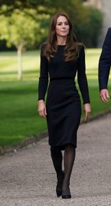 英国王妃Kate Middleton和Meghan Markle黑丝袜高跟乘以2