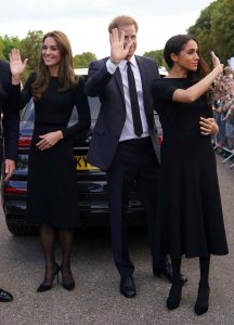 英国王妃Kate Middleton和Meghan Markle黑丝袜高跟乘以2