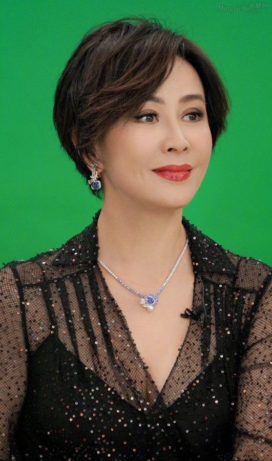 刘嘉玲短头发造型身着黑色长裙成熟迷人(4/4)