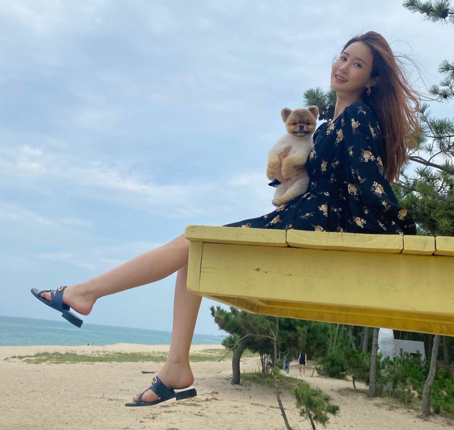 Korean actor Lee Da Hae wears sandals with beautiful feet(5/5)